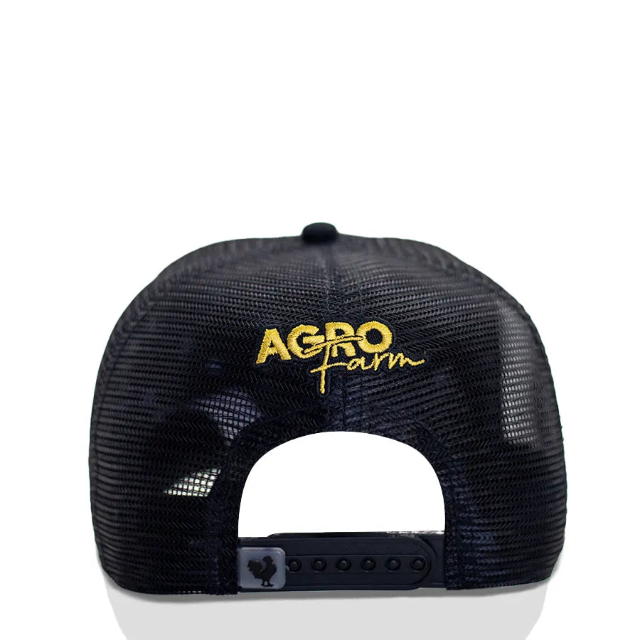 Boné Country Masculino Trucker Agro Farm Gold